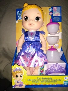 Baby Alive Tea N Sparkles Doll Color-Changing Tea Set Blonde Hair Drinks & Wets - Picture 1 of 1