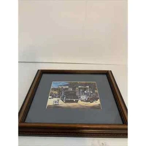 Pamela Renfroe Looking Back Gas General Store Signed Framed Matted 1993 Vtg - Picture 1 of 6
