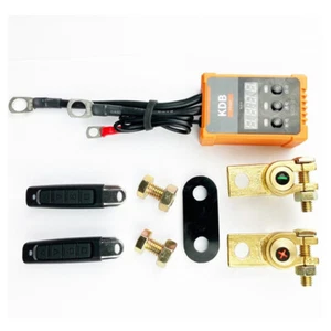 12V Auto Batterie Trennschalter Hauptstromschalter Voltmeter + 2X Fernbedienung - Afbeelding 1 van 13
