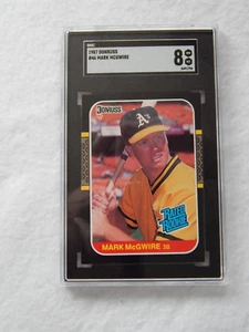 1987 Donruss #46 Mark McGwire Rated Rookie-SGC Graded 8 - Picture 1 of 2