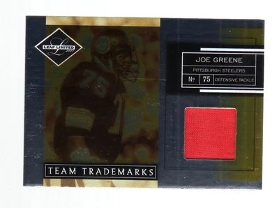 2007 Leaf Limited Joe Greene Red Pro Bowl Game-used Jersey Card 34/99-Steelers - Image 1 of 2