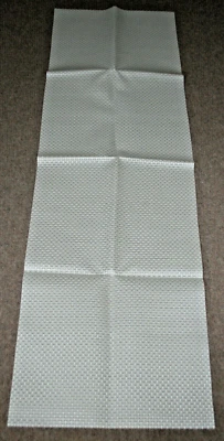 NEW ZARA HOME TABLE RUNNER Vinyl Woven 'Metallic Weave' Pearly White L150xW50cm - Image 1 of 4