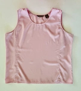 Investments Sz 14 Pink Polyester Sleeveless Pullover Blouse - Picture 1 of 2
