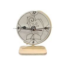 Orologio legno MADE IN ITALY con TIARA e MITRA 10 cm Bomboniera CRESIMA 14SI