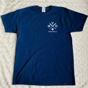 NYC Manhattan Softball Hipster Cotton T Shirt - Picture 1 of 5
