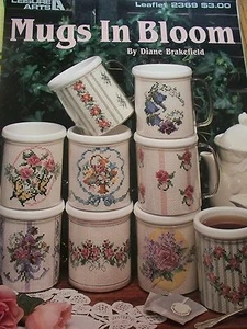 Mugs In Bloom Cross Stitch PATTERN Booklet/Leaflet - Picture 1 of 1