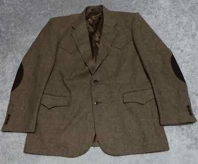Vintage Circle S Dallas Texas Western Cowboy Suit Jacket Men's Size 44R Brown - Image 1 of 4