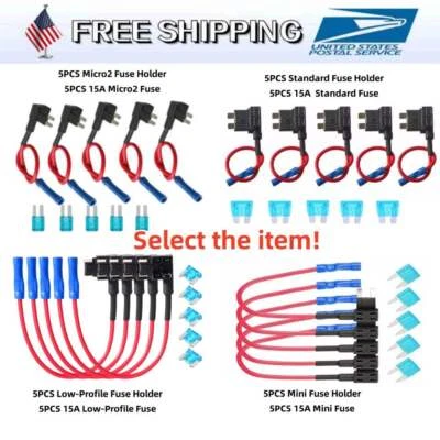Адаптер лезвия Tap Add-A-Circuit + предохранители 15 А Micro2/Standard/Mini низкопрофильный предохранитель - Изображение 1 из 4