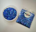 Nail art cosmetic glitter 10g (Blue Lagoon) chunky holographic festival/dance