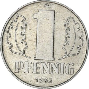 German Democratic Republic 1 Pfennig Coin | Oak Leave | KM8 | 1960 - 1990 - Picture 1 of 6