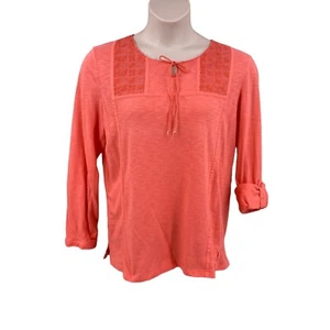 Top North Crest Para Mujer Estilo Campesino Boho Talla XL Tejido Mandarina Enrollable LS Corbata - Imagen 1 de 12