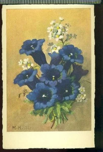 POSTAL de colección de flores mixtas firmada por artista Stehli Suiza SIN USAR - Imagen 1 de 1