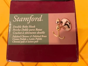 Signature Bathware, #65435 -Stamford, Double Robe Hook 2-tone - Picture 1 of 3