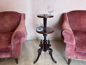 Tavolino servomuto francese in noce massello. Movimento Estetico XIX-XX sec. - Foto 1 di 7