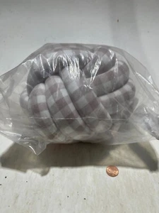 CUKETA 8" Plaid Knot Pillow - Picture 1 of 1