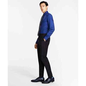 BAR III SLIM-FIT ACTIVE MEN'S DRESS PANTS COLOR BURGUNDY/NAVY SIZE 29WX 30L NEW - Picture 1 of 6