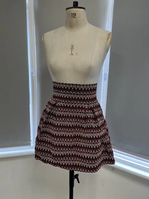 VINTAGE H&M Y2K SKIRT PLEATED SIZE XS COTTON BLEND STRETCH STRUCTURED - Image 1 of 4