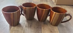 Sango Avanti Brown 4722 Coffee Tea Cocoa Mug Cup Set Of 4 Vintage - Picture 1 of 6