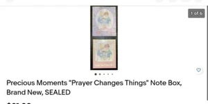 Precious Moments "Prayer Changes Things" Note Box Brand New And Sealed - Picture 1 of 1