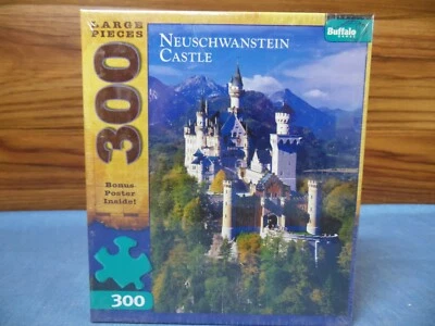 Puzzle NEUSCHWANSTEIN CASTLE Large 300 Pieces Poster Hillside Mountain Scene - Image 1 of 4