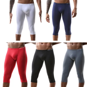 Men's Compression Base Layer Workout Shorts Cool Dry Breathable Tights Pants - Picture 1 of 36