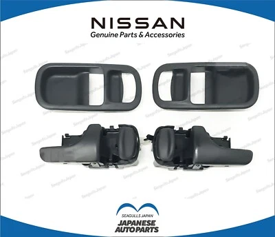 Nissan R32 HCR32 BNR32 GTR Inside DOOR HANDLE TRIM COVER SETS GENUINE SKYLINE　 - Image 1 of 2