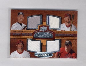 08 UD BALLPARK WOOD SORIANO LEE RAMIREZ JOHNSON TRACY BURKE DREW 8 JERSEY 
