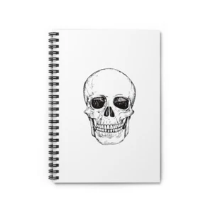 SCHÄDEL Spiral Notizbuch - Line, GESCHENK FÜR IHN, GESCHENK FÜR SIE, GOTH, PUNK, - Bild 1 von 5