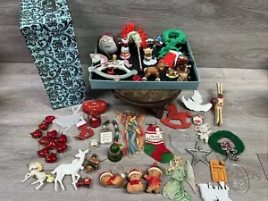 Lote De Colección Adornos Árbol De Navidad Hilo Plástico Fieltro Madera Hecho a Mano Surtido - Imagen 1 de 17