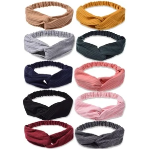Headbands For Women Stretchy Twist Knot Wrap Boho Knotted Hairband - Picture 1 of 15