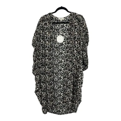Umgee Womens Size 1X Animal Leopard Print Open Front Kimono - Image 1 of 4