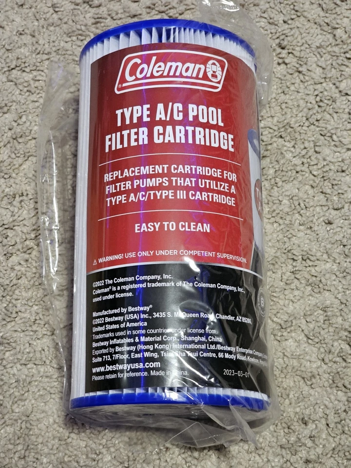 New! Coleman Type A/C Pool Filter - Replacement Cartridge - Image 1 of 4