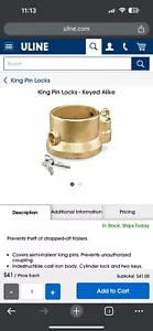 Uline 5th wheel king pin lock - Picture 1 of 3