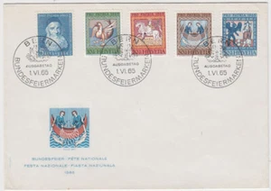 Schweiz Pro Patria auf Ganzsache, FDC mit Vollstempel Ausgabetag 1.VI.65 - Bild 1 von 1