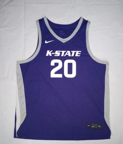 Authentic K-State pro-cut Jersey XL Purple Nike #20 KState Wildcats Basketball Cover