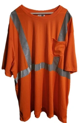 Cornerstone Men's Class 2 Orange Reflective High Visibility Mesh T-Shirt Sz 5XL  - Image 1 of 4