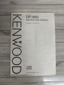 Kenwood DP-950 Manual de instrucciones Retro Reproductor de CD Disco compacto Manual de usuario - Imagen 1 de 3