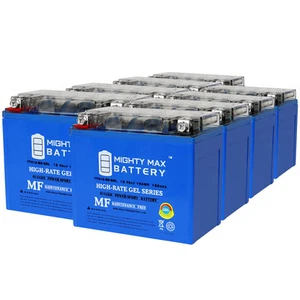 Mighty Max YTX12-BS 12V 10Ah GEL Replaces Kawasaki KLE650 Versys 24 - 8 Pack - Picture 1 of 6