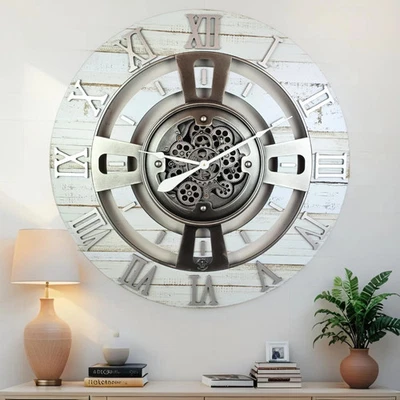 Шестерни часы Англии линия настенные часы круглый 36 дюймов пустыни бежевый - Изображение 1 из 4