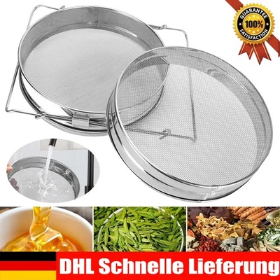 Edelstahl Honigsieb, Doppelsieb Netzfilter, Bienenzucht Extraktionswerkzeuge NEU - Bild 1 von 4