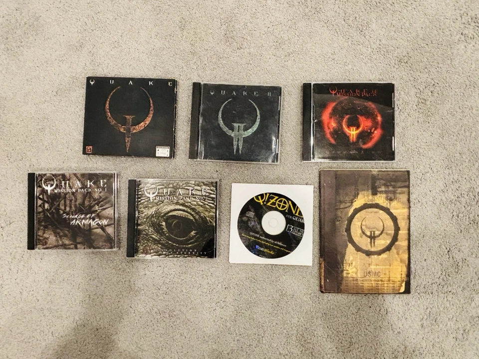 Vintage Quake Lot of PC Games Quake Mission Pack 1 2 Quake 2 Mission Q!Zone - Image 1 of 4