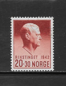 NORWAY SCOTT B27 USED VF - 1942 20o + 30o HENNA SEMI-POSTAL ISSUE - Photo 1/2