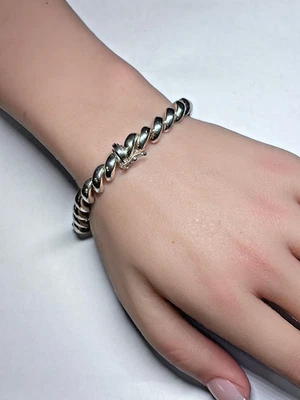 Milor Italy Sterling Silver Tennis Bracelet 18g 7.5in - Image 1 of 4