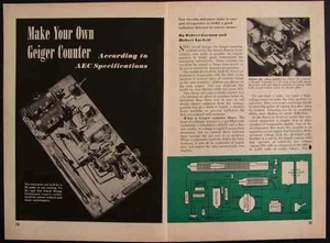 Geiger Counter 1950 AEC Design How-To build PLANS Battery Powered - Bild 1 von 2