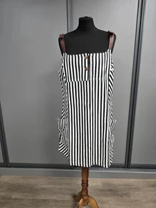 Joe Browns women's striped dungaree dress/tunic size 14 black white BNWT - Picture 1 of 14