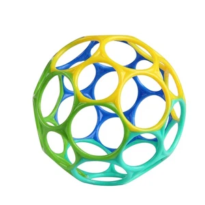Bright Starts Oball Classic Easy-Grasp Toy - Blue/Green Blue,Green,Yellow - Picture 1 of 4