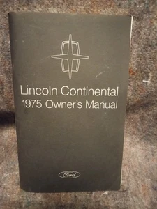 First Printing 1975 Lincoln Continental Owner's Manual - Bild 1 von 1