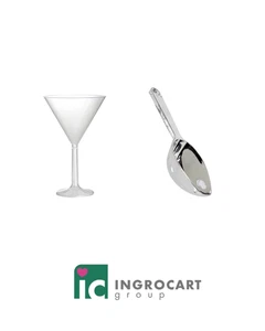 Alzata Confetti Alzatina Calice Martini + Paletta Argento ( silver )  mod.18 - Foto 1 di 1