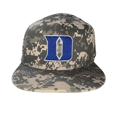 Duke Blue Devils Hat Cap Fitted Mens 7 5/8 Camo NCAA Basketball Nike Blue Gray - Image 1 of 4