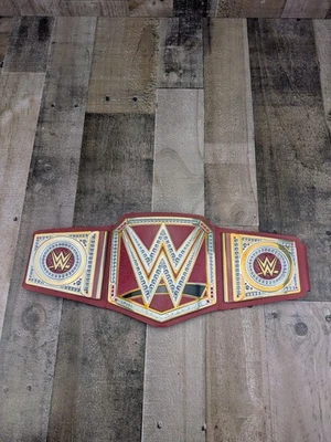 WWE Universal Champion Wrestling Kids Belt 2014 Mattel Championship WWF RAW Red - Image 1 of 4